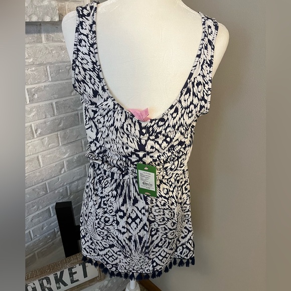 Lilly Pulitzer Jarrett Romper Bright Navy Pineapple Party - Picture 3 of 7